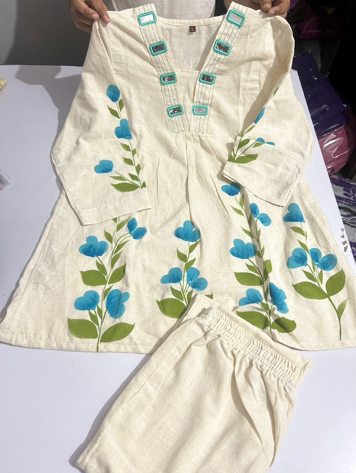 Cotton Flex Brush Print Co-Ord Set